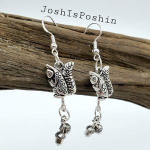 Silver 925 handmade squirrel earrings